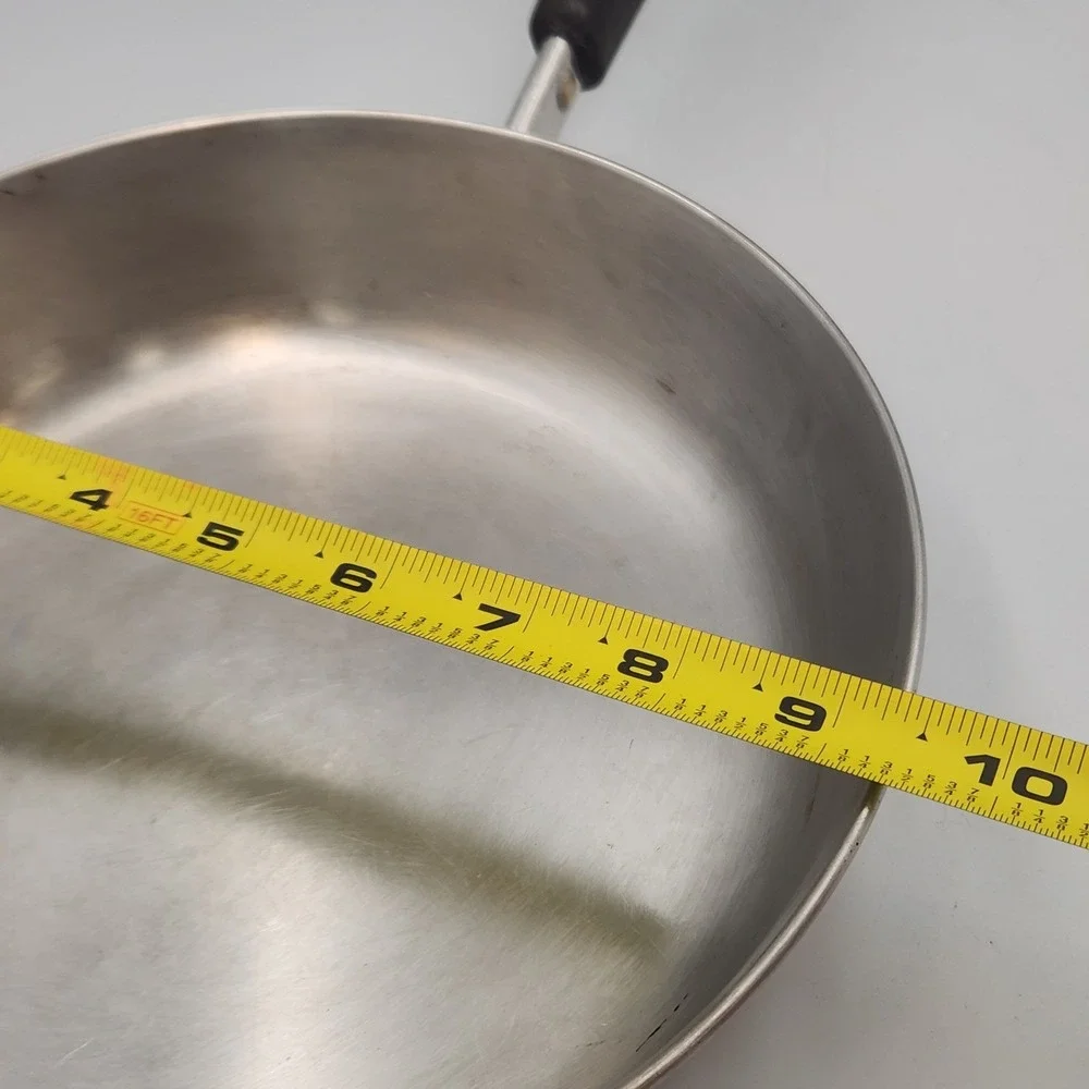 Vintage Revere Ware Fry Pan 9 Inch Copper Stainless Steel Skillet Clinton IL USA